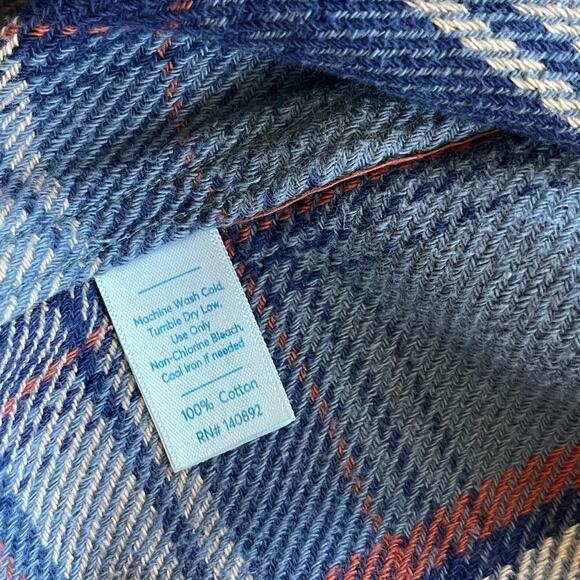 SOLD Marine Layer Cole Blue Plaid Men's Shirt Jacket Flannel - Picture 7 of 8